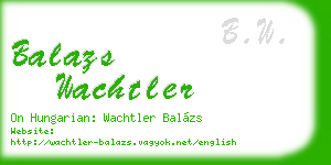 balazs wachtler business card